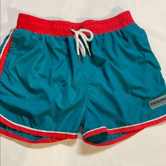 Desmitt Mens Swim Trunks Board Short Teal Size L 31-33 - Picture 1 of 6